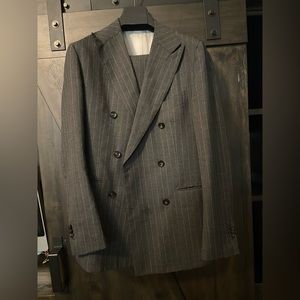 Suitsupply 42R DB grey pinstripe Havana Suit
